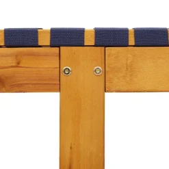 MAISON EXCLUSIVE - Chaises longues bleu foncé bois d'acacia solide et tissu