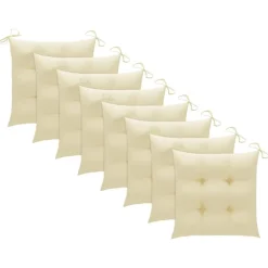 MAISON EXCLUSIVE - Chaises pliables d'extérieur lot de 8 et coussins bois d'acacia