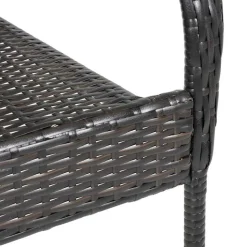 MAISON EXCLUSIVE - Chaises empilables d'extérieur lot de 4 résine tressée marron