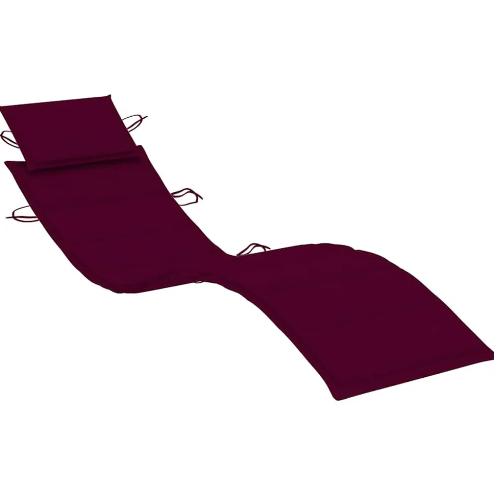 MAISON EXCLUSIVE - Chaises longues lot de 2 avec table et coussins acacia solide