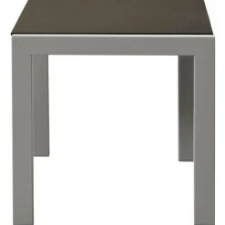 MAISON EXCLUSIVE - Chaises longues lot de 2 avec table acier et textilène noir