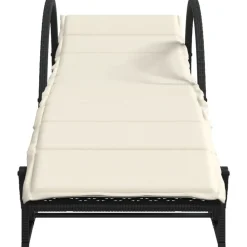 MAISON EXCLUSIVE - Chaises longues lot de 2 avec coussins noir résine tressée