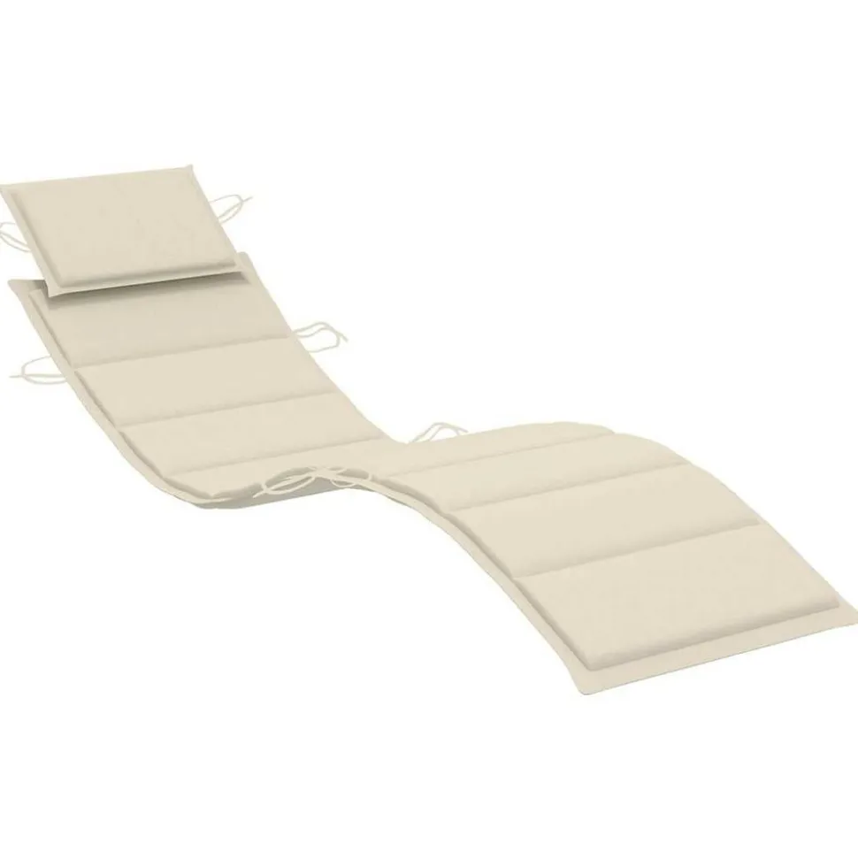 MAISON EXCLUSIVE - Chaises longues lot de 2 avec coussins bois d'acacia solide