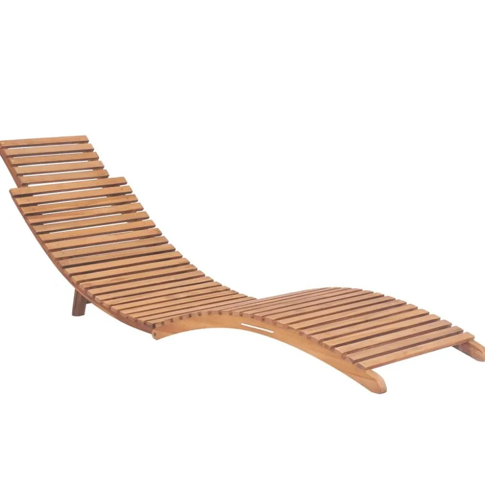 MAISON EXCLUSIVE - Chaises longues lot de 2 avec coussins bois massif de teck