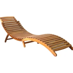 MAISON EXCLUSIVE - Chaises longues lot de 2 bois d'acacia solide