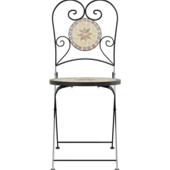 MAISON EXCLUSIVE - Chaises de bistro pliables lot de 2 terre cuite blanc céramique