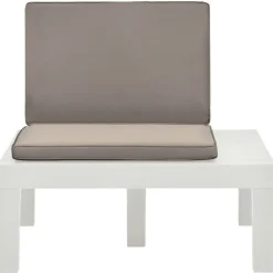 MAISON EXCLUSIVE - Chaises de salon de jardin et coussins lot de 2 plastique blanc