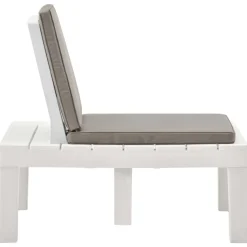 MAISON EXCLUSIVE - Chaises de salon de jardin et coussins lot de 2 plastique blanc
