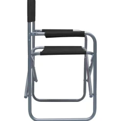 MAISON EXCLUSIVE - Chaises de metteur en scène lot de 2 acier noir