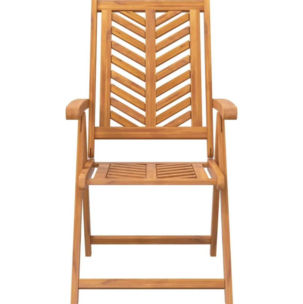 MAISON EXCLUSIVE - Chaises de jardin inclinables lot de 3 bois massif d'acacia