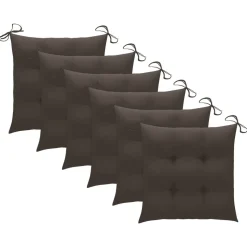 MAISON EXCLUSIVE - Chaises pliables de jardin avec coussins lot de 6 bois de teck