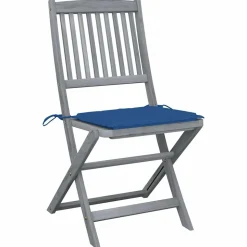 MAISON EXCLUSIVE - Chaises pliables d'extérieur lot de 2 et coussins bois d'acacia