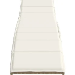 MAISON EXCLUSIVE - Chaises longues lot de 2 avec table beige résine tressée
