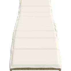 MAISON EXCLUSIVE - Chaises longues lot de 2 avec coussins beige résine tressée
