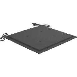 MAISON EXCLUSIVE - Chaises de jardin lot de 2 et coussins anthracite bois de teck