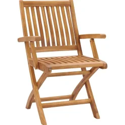 MAISON EXCLUSIVE - Chaises pliables de jardin avec coussins lot de 8 teck solide