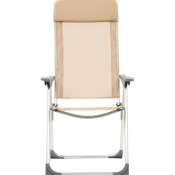 MAISON EXCLUSIVE - Chaises de camping pliables lot de 4 crème aluminium