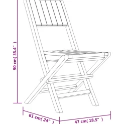 MAISON EXCLUSIVE - Chaises de jardin pliantes lot de 4 47x61x90cm bois massif teck