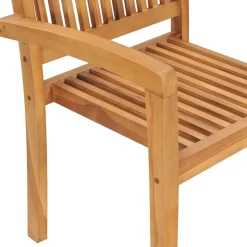 MAISON EXCLUSIVE - Chaises de jardin empilables avec coussins lot de 6 teck solide