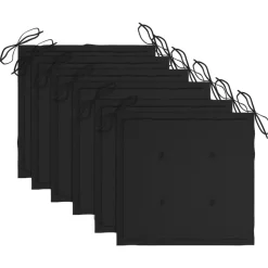 MAISON EXCLUSIVE - Chaises de jardin empilables avec coussins lot de 6 teck solide