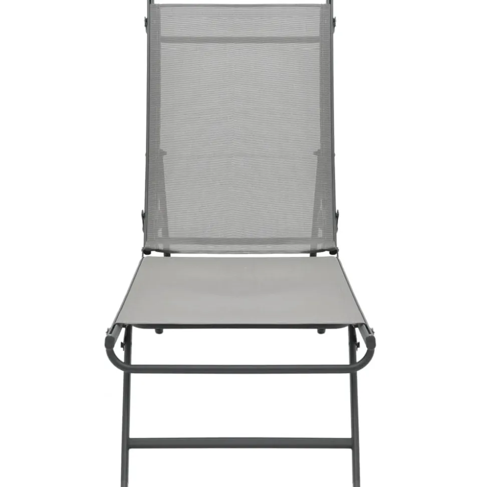 MAISON EXCLUSIVE - Chaises longues lot de 2 textilène et acier