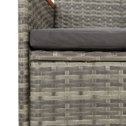 MAISON EXCLUSIVE - Chaises de jardin avec coussins lot de 4 résine tressée gris
