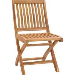 MAISON EXCLUSIVE - Chaises pliables de jardin avec coussins lot de 8 teck solide