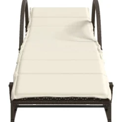 MAISON EXCLUSIVE - Chaises longues lot de 2 avec table marron résine tressée