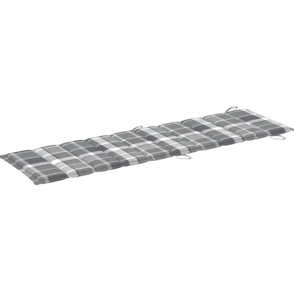 MAISON EXCLUSIVE - Chaises longues lot de 2 avec table et coussins acacia solide