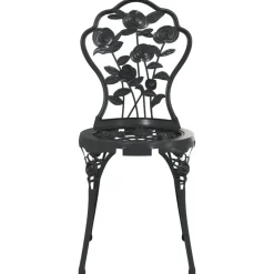 MAISON EXCLUSIVE - Chaises de bistro lot de 2 aluminium coulé noir