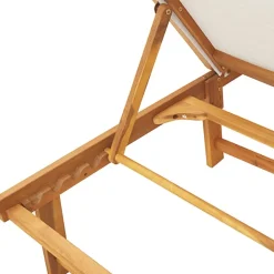 MAISON EXCLUSIVE - Chaises longues lot de 2 gris bois acacia solide et textilène
