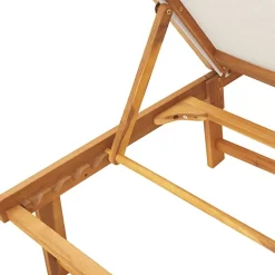 MAISON EXCLUSIVE - Chaises longues lot de 2 table gris bois d'acacia et textilène