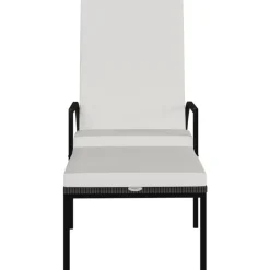 MAISON EXCLUSIVE - Chaises longues avec repose-pied 2 pcs résine tressée marron