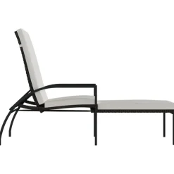 MAISON EXCLUSIVE - Chaises longues avec repose-pied 2 pcs résine tressée marron