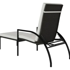 MAISON EXCLUSIVE - Chaises longues avec repose-pied 2 pcs résine tressée marron