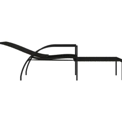 MAISON EXCLUSIVE - Chaises longues avec repose-pied 2 pcs résine tressée marron