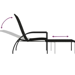 MAISON EXCLUSIVE - Chaises longues avec repose-pied 2 pcs résine tressée marron