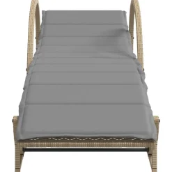 MAISON EXCLUSIVE - Chaises longues lot de 2 avec table beige résine tressée