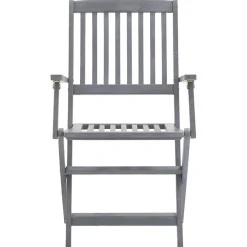 MAISON EXCLUSIVE - Chaises pliables d'extérieur lot de 6 et coussins bois d'acacia