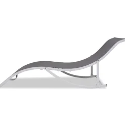 MAISON EXCLUSIVE - Chaises longues lot de 2 noir et gris