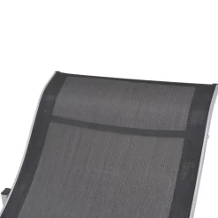MAISON EXCLUSIVE - Chaises longues lot de 2 noir et gris