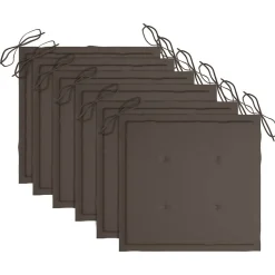 MAISON EXCLUSIVE - Chaises pliables d'extérieur lot de 6 et coussins bois d'acacia