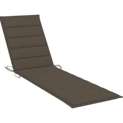 MAISON EXCLUSIVE - Chaises longues lot de 2 avec coussin taupe bois de teck solide