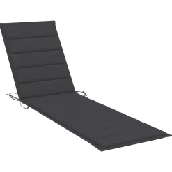 MAISON EXCLUSIVE - Chaises longues lot de 2 avec table et coussin bois teck solide