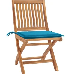MAISON EXCLUSIVE - Chaises pliables de jardin avec coussins lot de 6 bois de teck