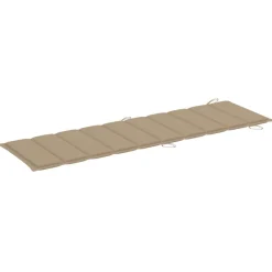 MAISON EXCLUSIVE - Chaises longues lot de 2 avec table et coussins acacia solide