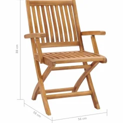 MAISON EXCLUSIVE - Chaises pliables de jardin lot de 4 bois de teck solide