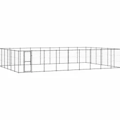 MAISON EXCLUSIVE - Chenil d'extérieur pour chiens acier 65,34 m²