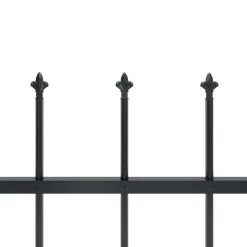 MAISON EXCLUSIVE - Clôture de jardin avec dessus en forme de lance en acier 1248 x 120 cm noir