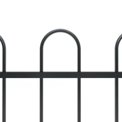 MAISON EXCLUSIVE - Clôture de jardin avec arceau en acier 1603,5x60 cm noir